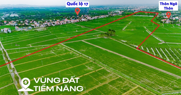 Toàn cảnh khu vực được quy hoạch làm sân bay đầu tiên của tỉnh Bắc Ninh, nằm giữa 4 thành phố, cách Hồ Gươm chỉ 40 km