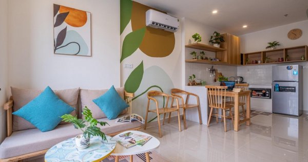 Vợ chồng trẻ Hà Nội hoàn thiện căn hộ 43m2 siêu đẹp với chi phí chưa đến 70 triệu đồng